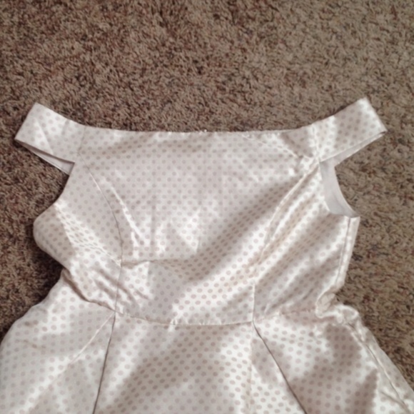 Modcloth Cream and Pink Polka Dot cocktail Dress - Picture 3 of 4